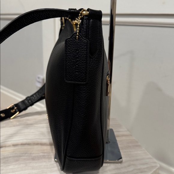 Coach Bag Ellie File Black Pebbled Leather Crossbody - Picture 6 of 17